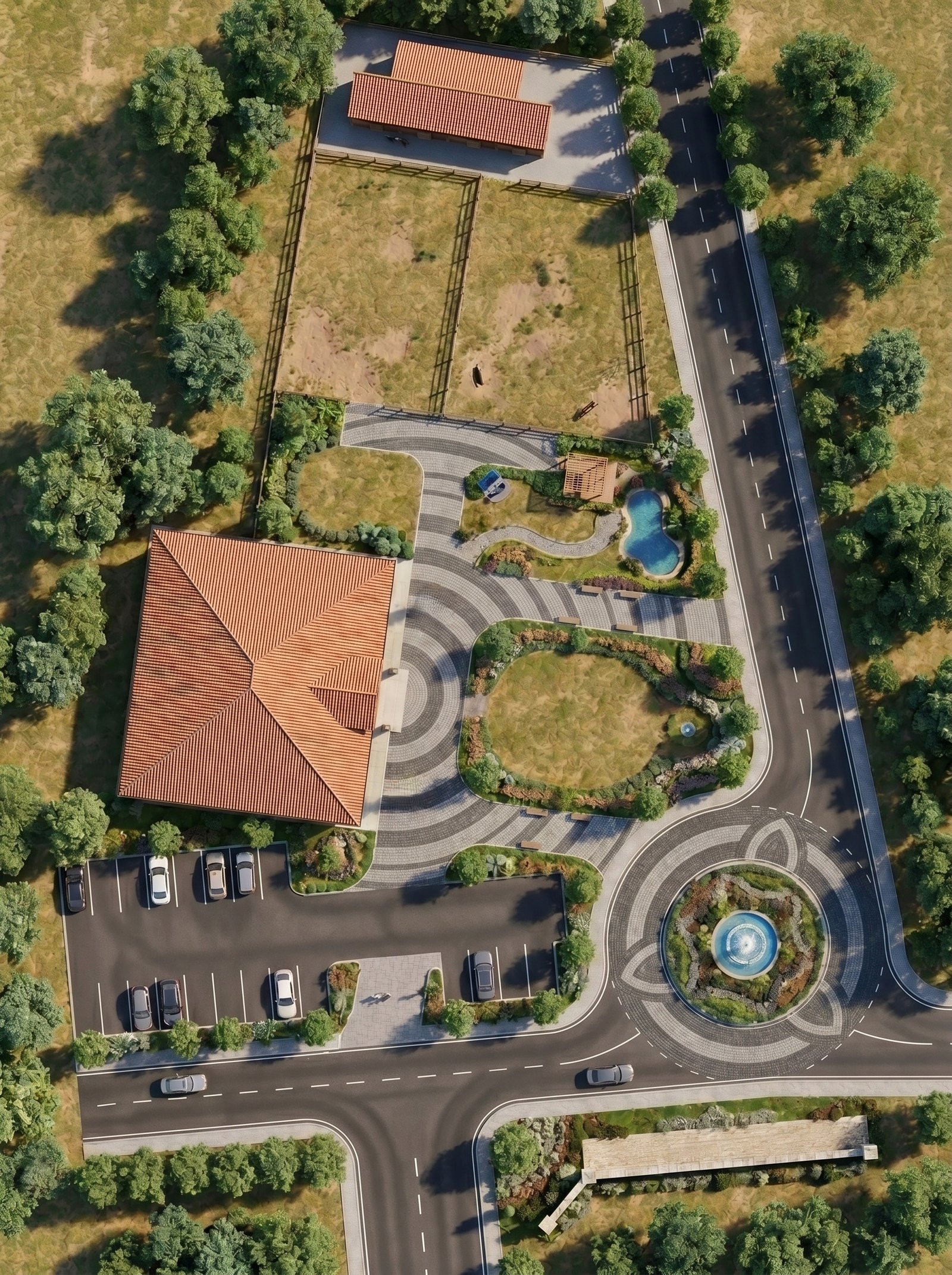 Sports arena pavilion